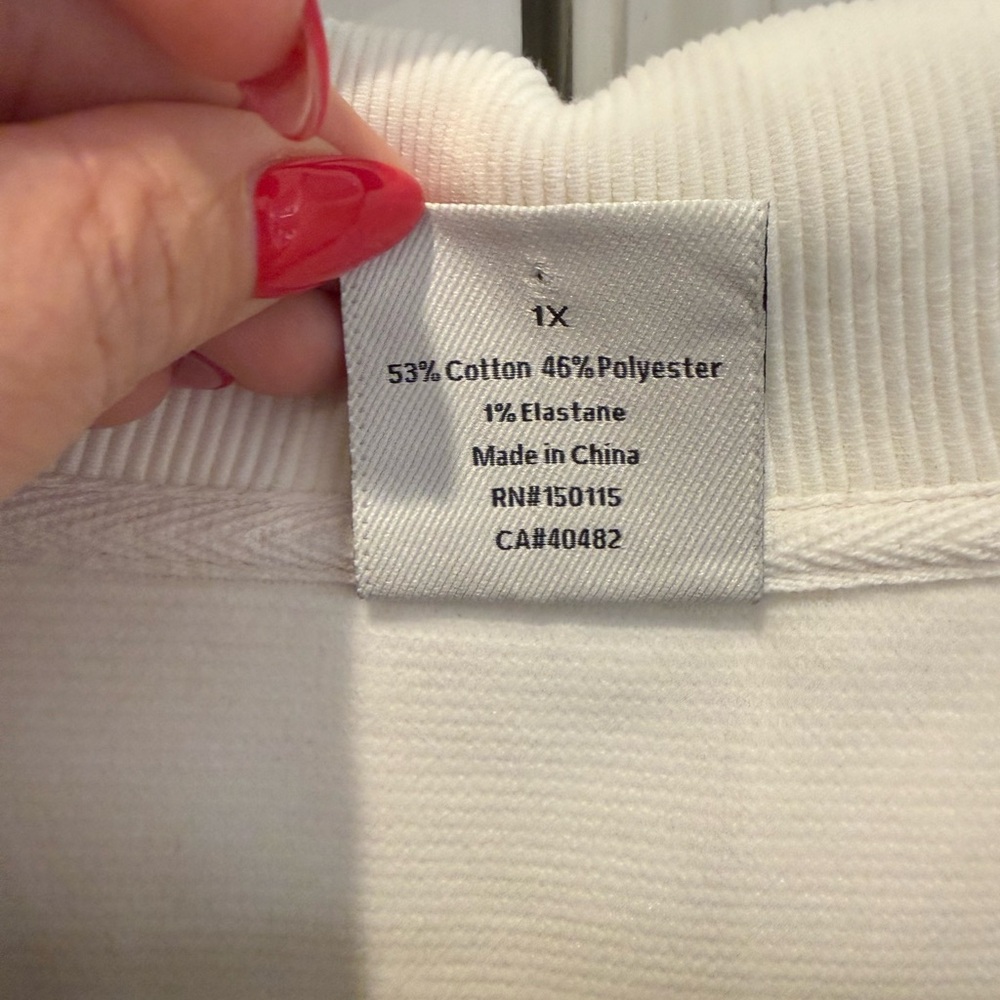 Varley Vine Half-Zip Pullover size 1X Ivory - Picture 5 of 7